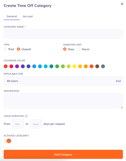 general settings