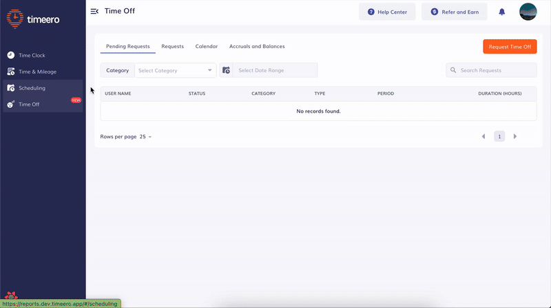 how to request time off