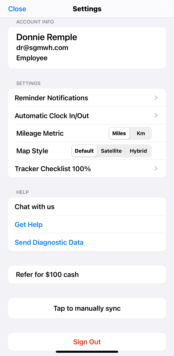 Mobile App Settings for iOS and Android