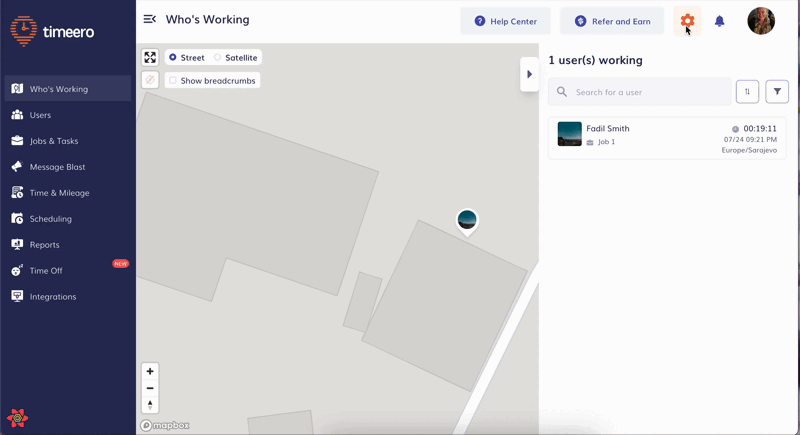 where time time off setting